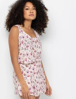 Floral Scoop-neck Tank Top