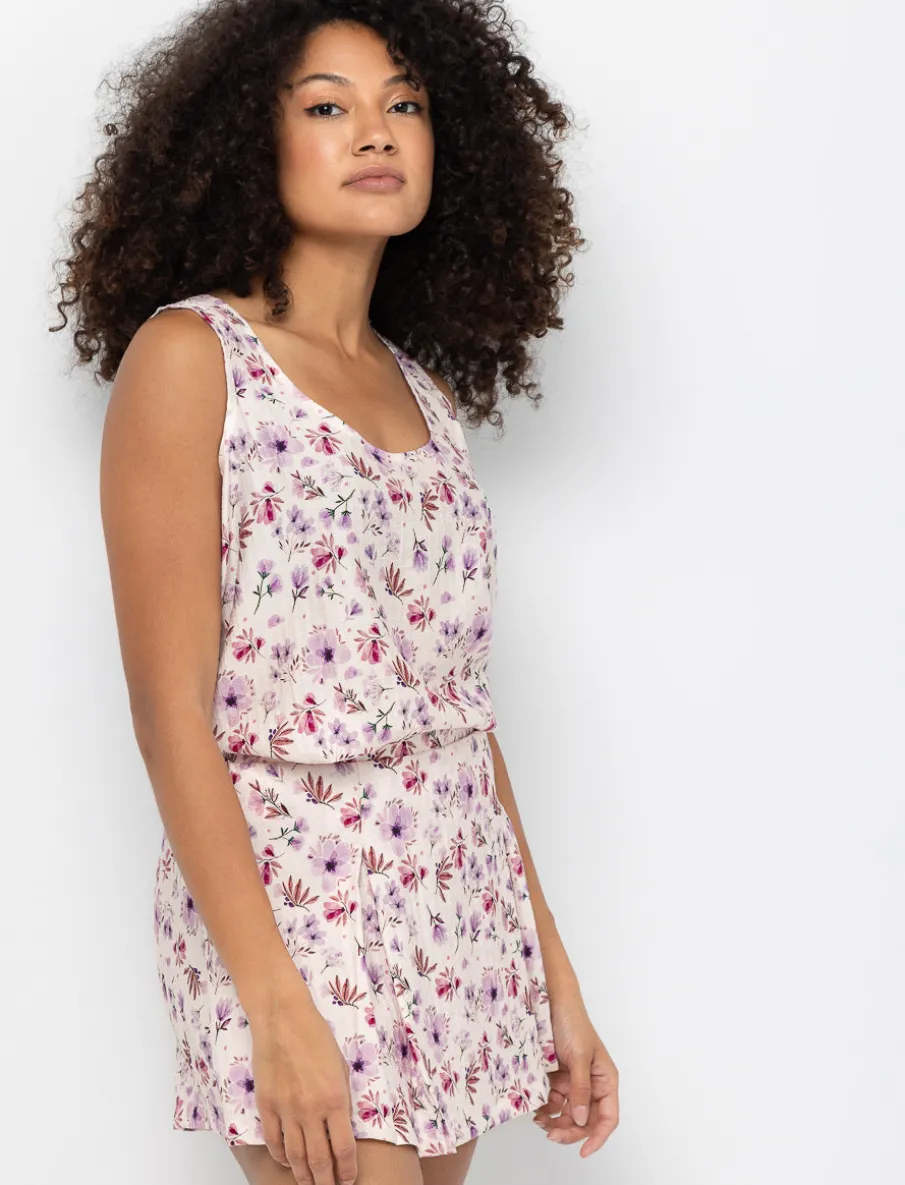 Floral Scoop-neck Tank Top