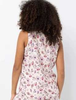 Floral Scoop-neck Tank Top