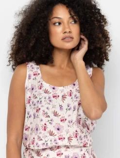 Floral Scoop-neck Tank Top