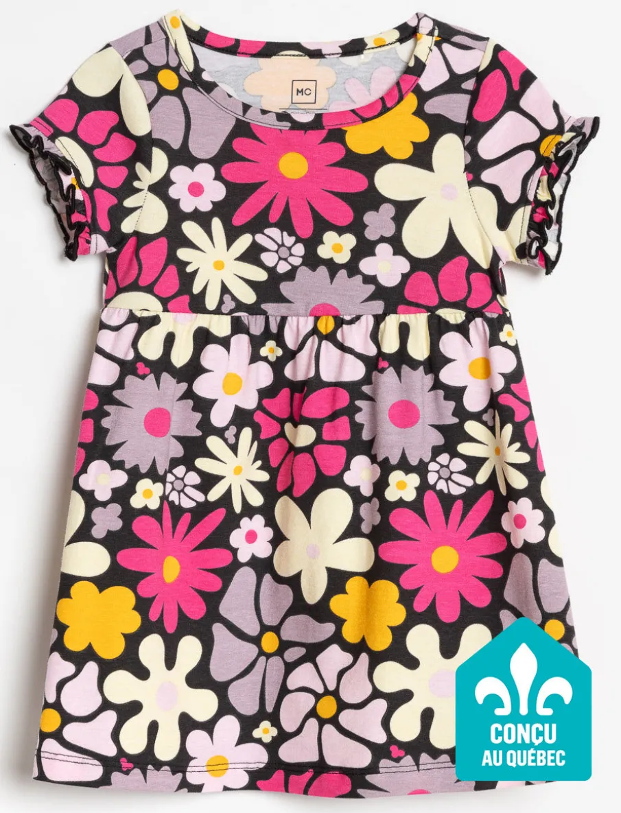 Floral Short-sleeve Dress