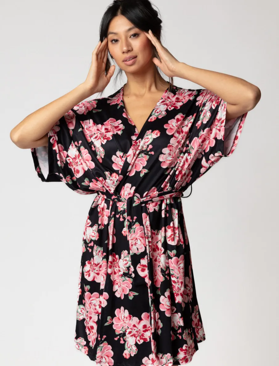Floral Short-sleeve Kimono
