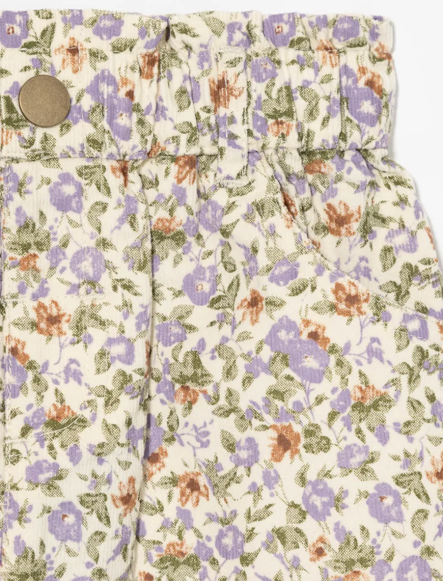 Floral Skirt with Elastic Waist - Little Girl