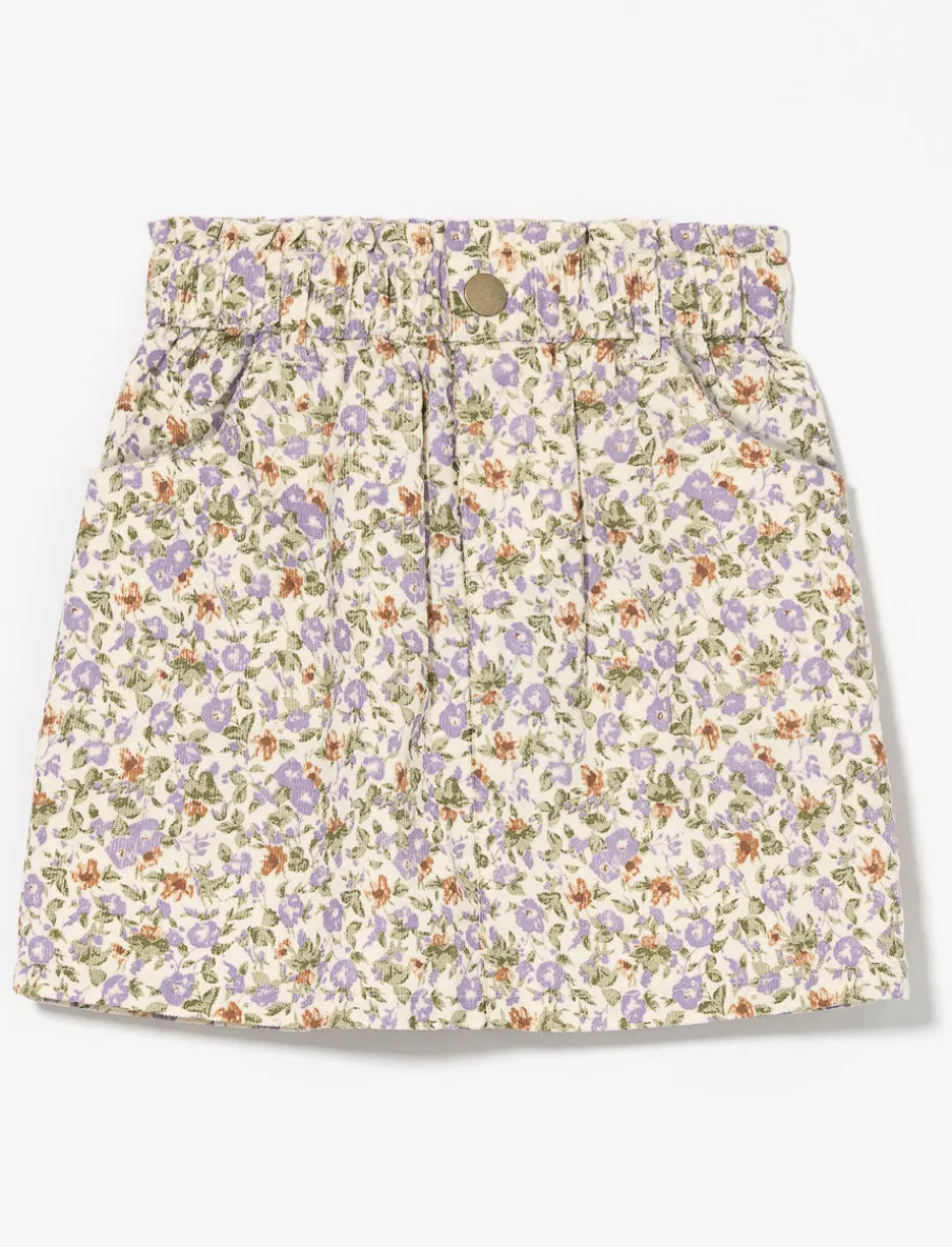 Floral Skirt with Elastic Waist - Little Girl