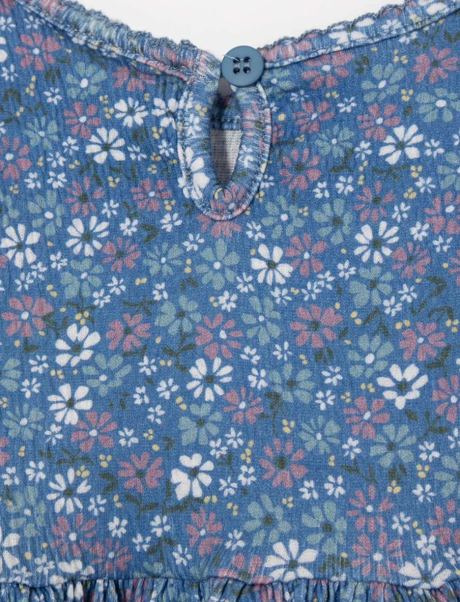 Floral Textured Dress - Baby Girl