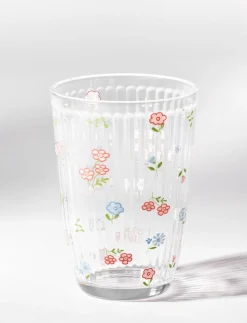 Floral Textured Glass