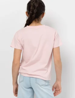 Floral T-shirt Tied at the Side