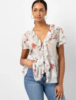 Floral V-Neck Blouse