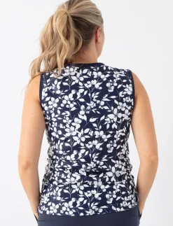 Floral V-neck Tank Top