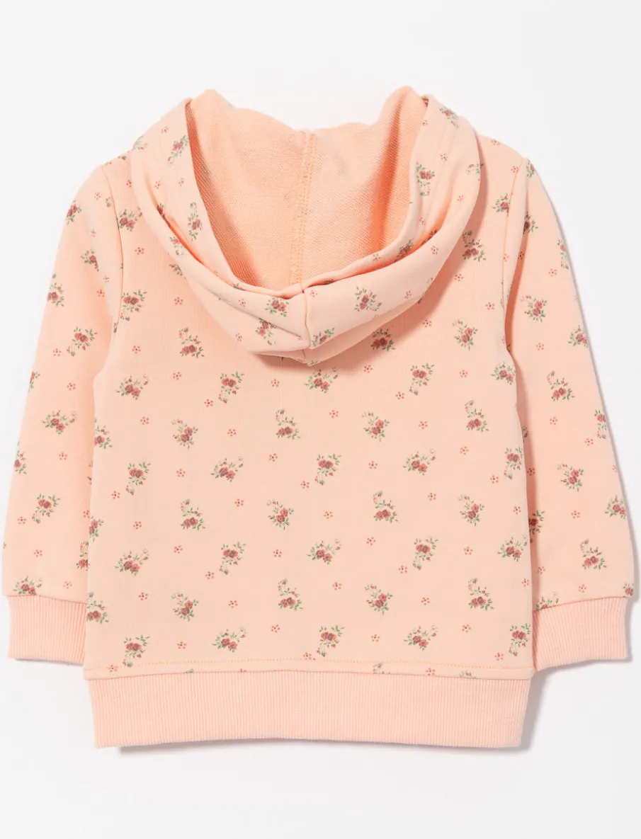 Floral Zip-up Hoodie