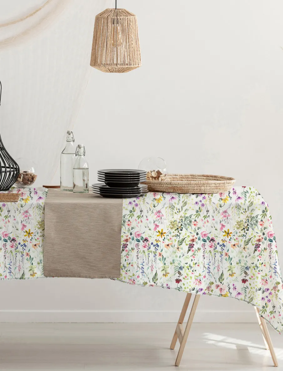 Floral-Print Tablecloth - 58 x 94 in