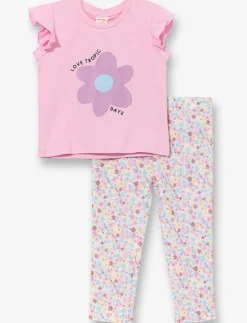 Flower-print Two-piece Set