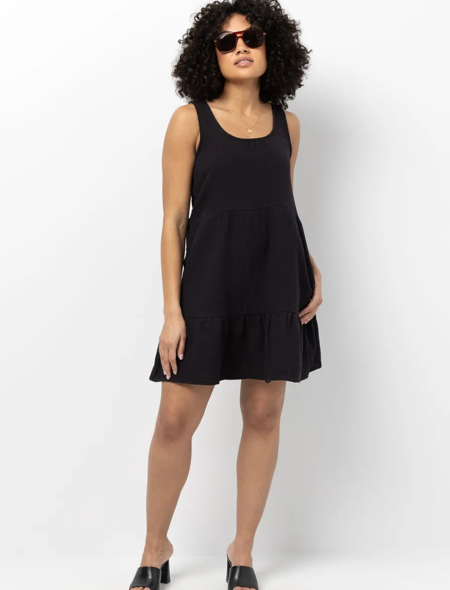 Flowy Cotton Gauze Dress