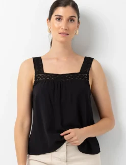 Flowy Tank Top with Crochet Details