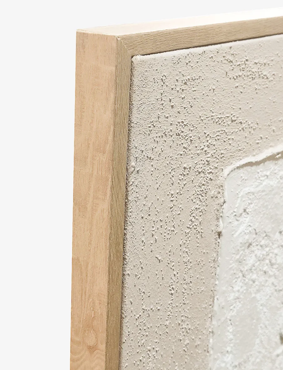 Framed Geometric Plaster Canvas