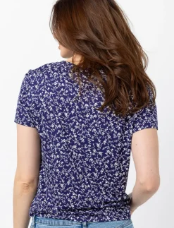 Front-tie Floral T-shirt