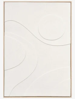 Geometric Embossed Framed Canvas