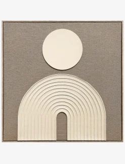 Geometric Embossed Framed Canvas
