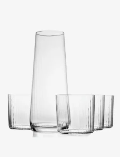 Glass Carafe and Tumbler Set