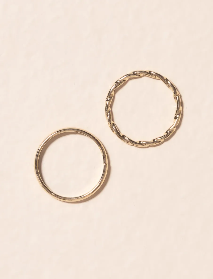 Golden Rings - Pack of 2