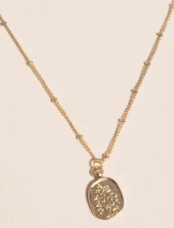 Gold-tone Pendant with Medallion