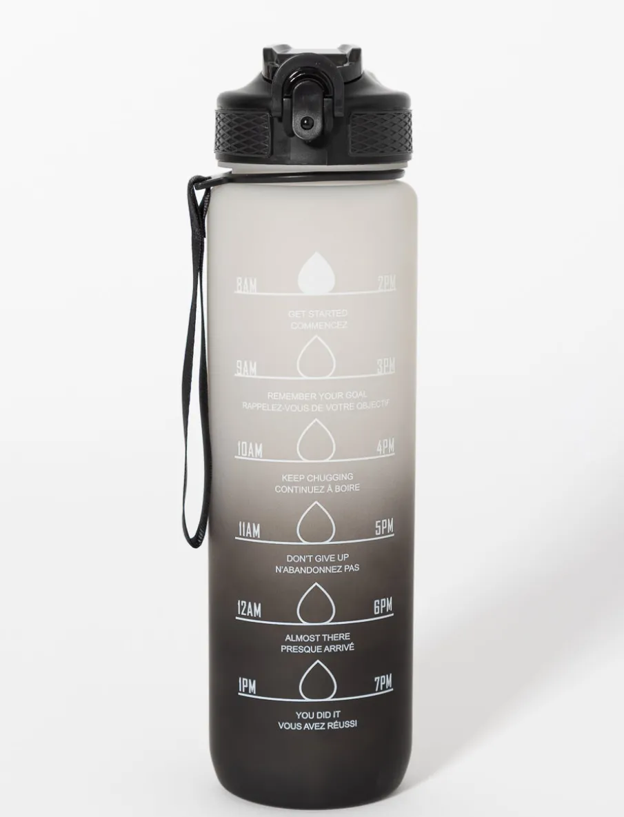 Gradient Water Bottle with Lid and Straw