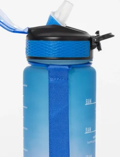 Gradient Water Bottle with Lid and Straw