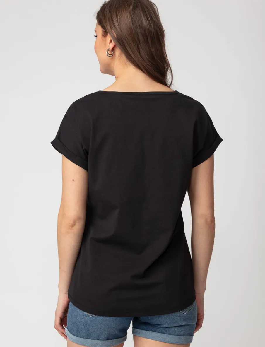 Graphic Dolman-sleeve T-shirt