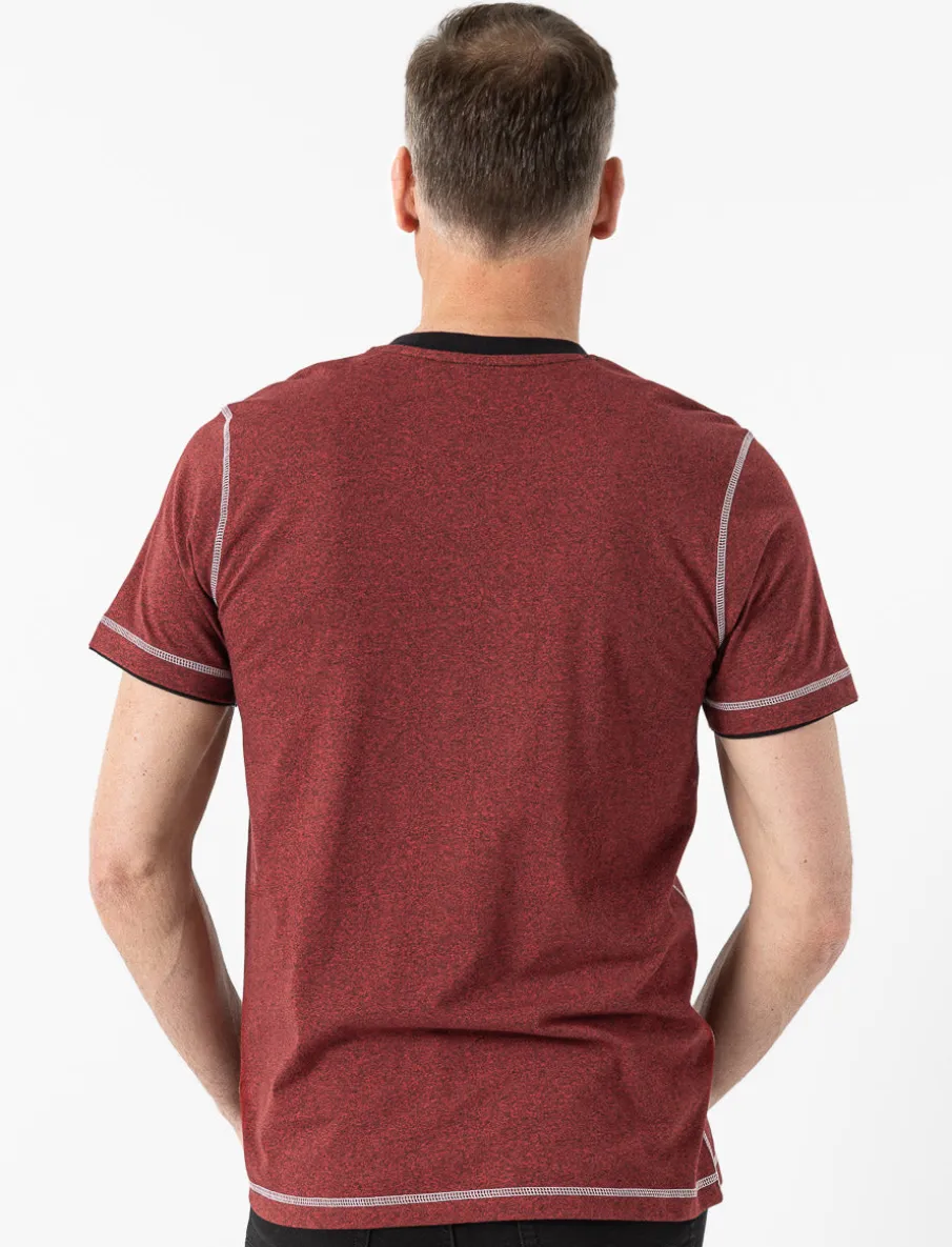 Graphic Henley T-shirt with pocket