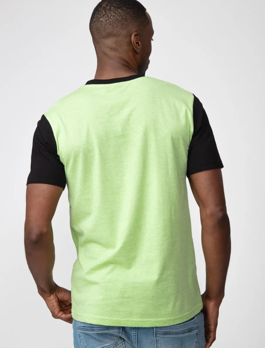 Graphic T-shirt with Contrasting Sleeves