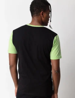 Graphic T-shirt with Contrasting Sleeves