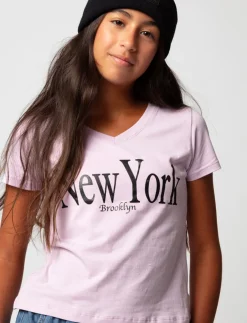 Graphic V-neck T-shirt