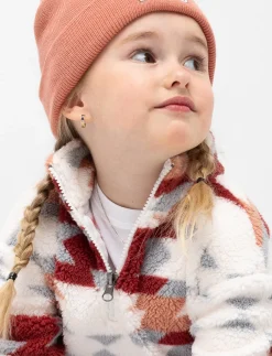 Half-zip Aztec Print Sherpa Pullover - Little Girl