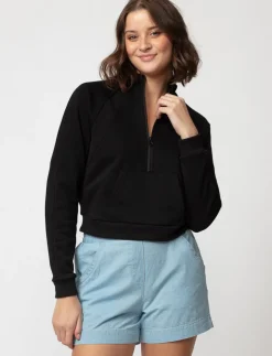 Half-zip Cropped Sweater