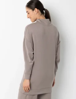 Half-zip Mock-neck Sweater Dress