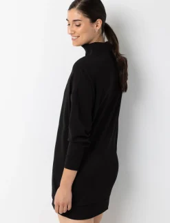 Half-zip Mock-neck Sweater Dress