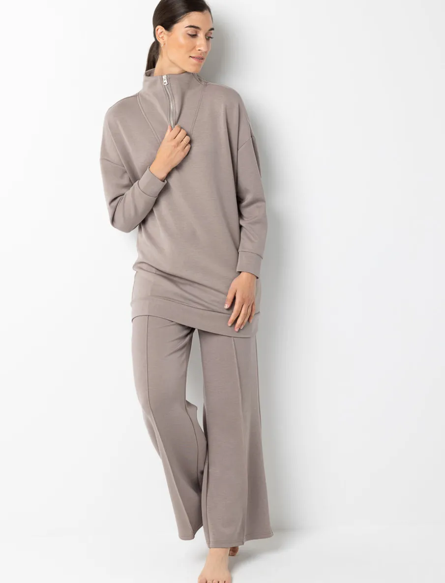Half-zip Mock-neck Sweater Dress