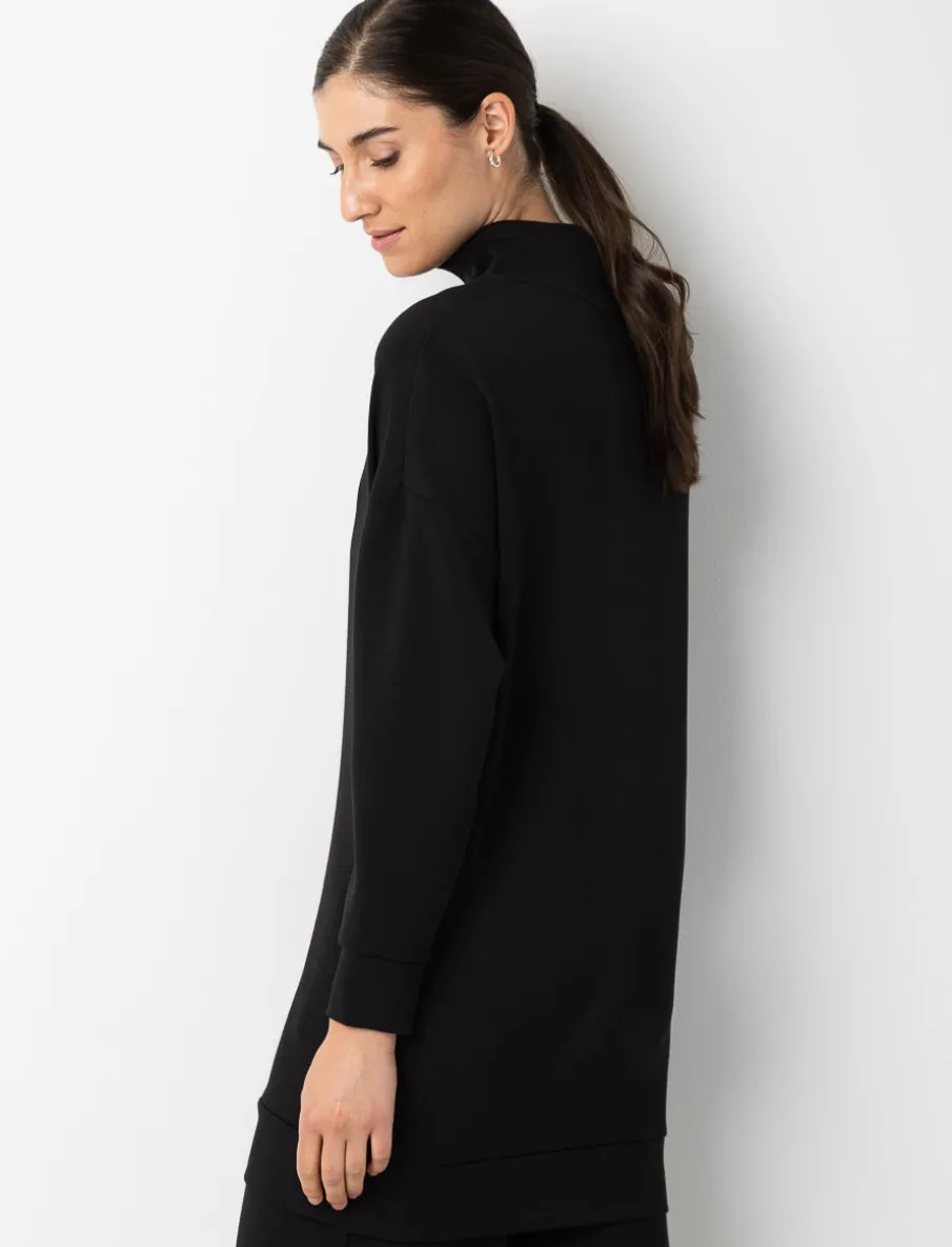Half-zip Mock-neck Sweater Dress