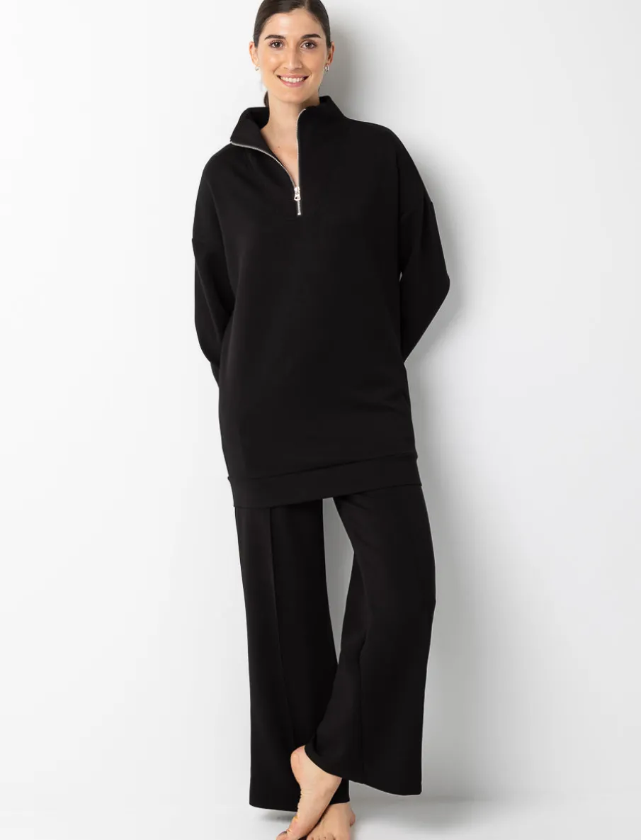 Half-zip Mock-neck Sweater Dress