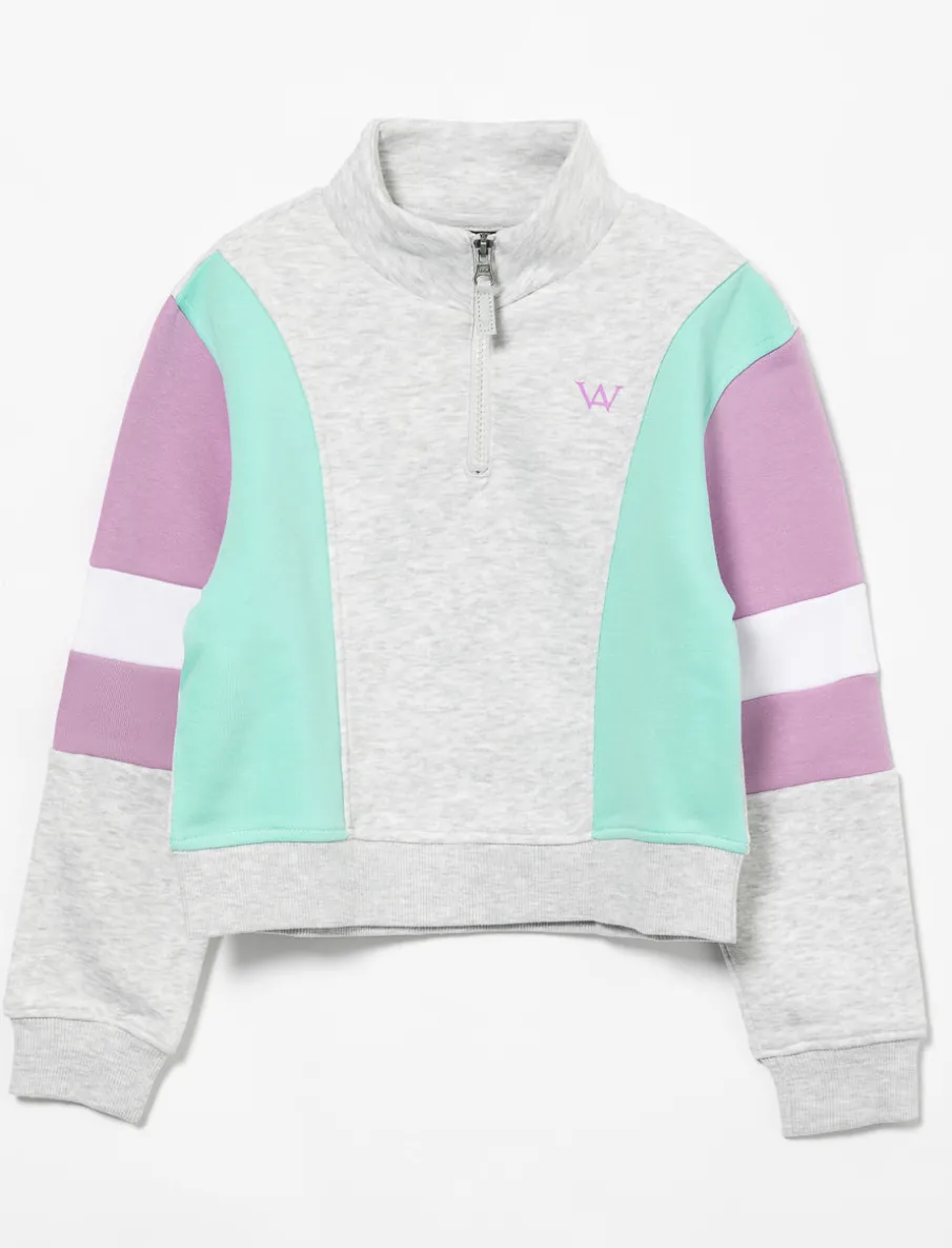 Half-zip Mock-neck Sweatshirt - Little Girl