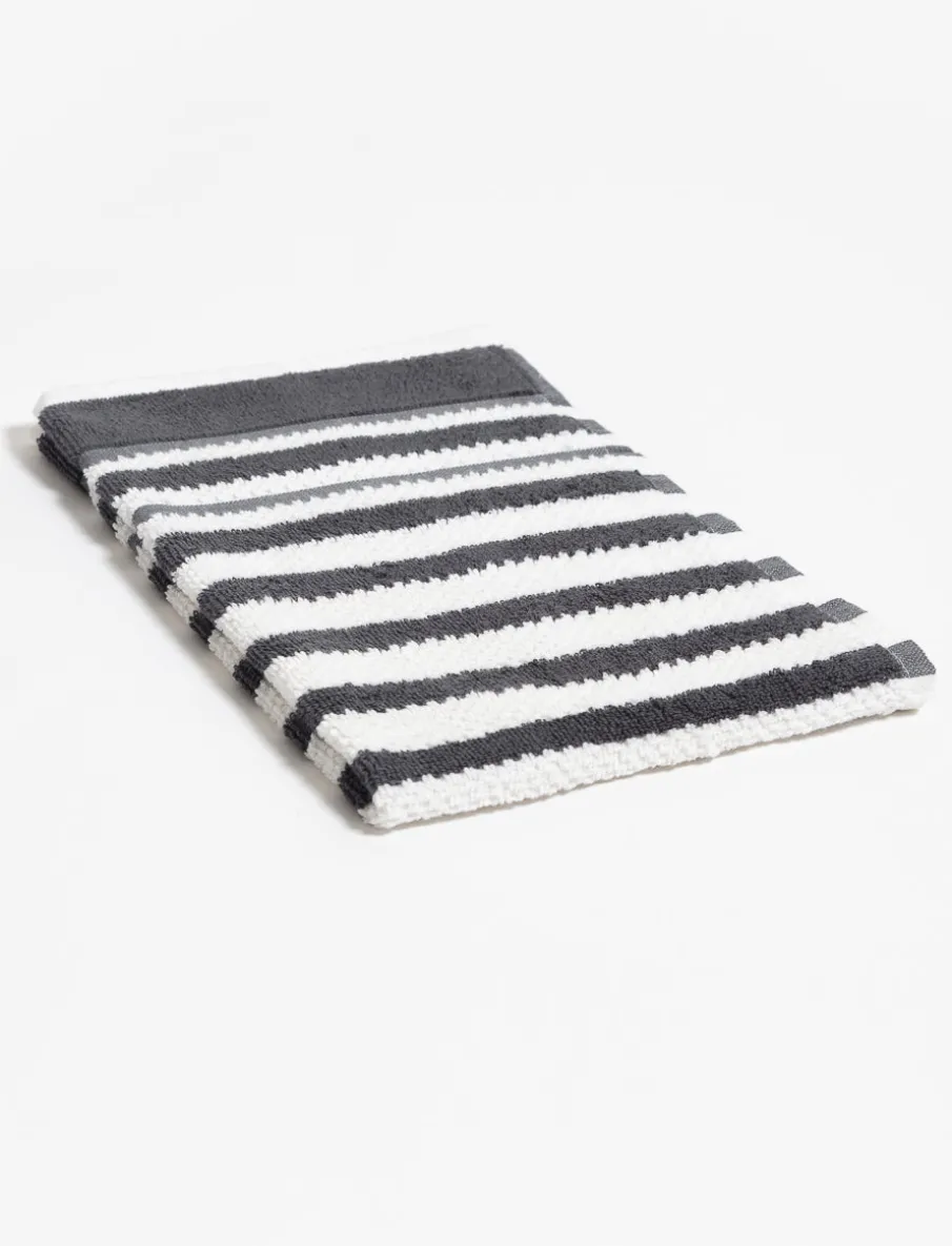 Hand Towel with Textured Stripes