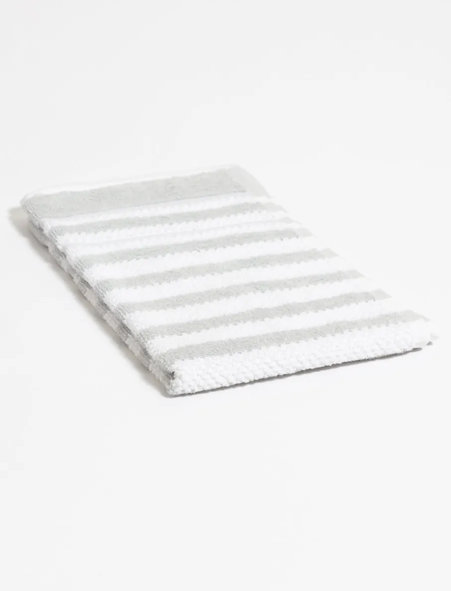 Hand Towel with Textured Stripes