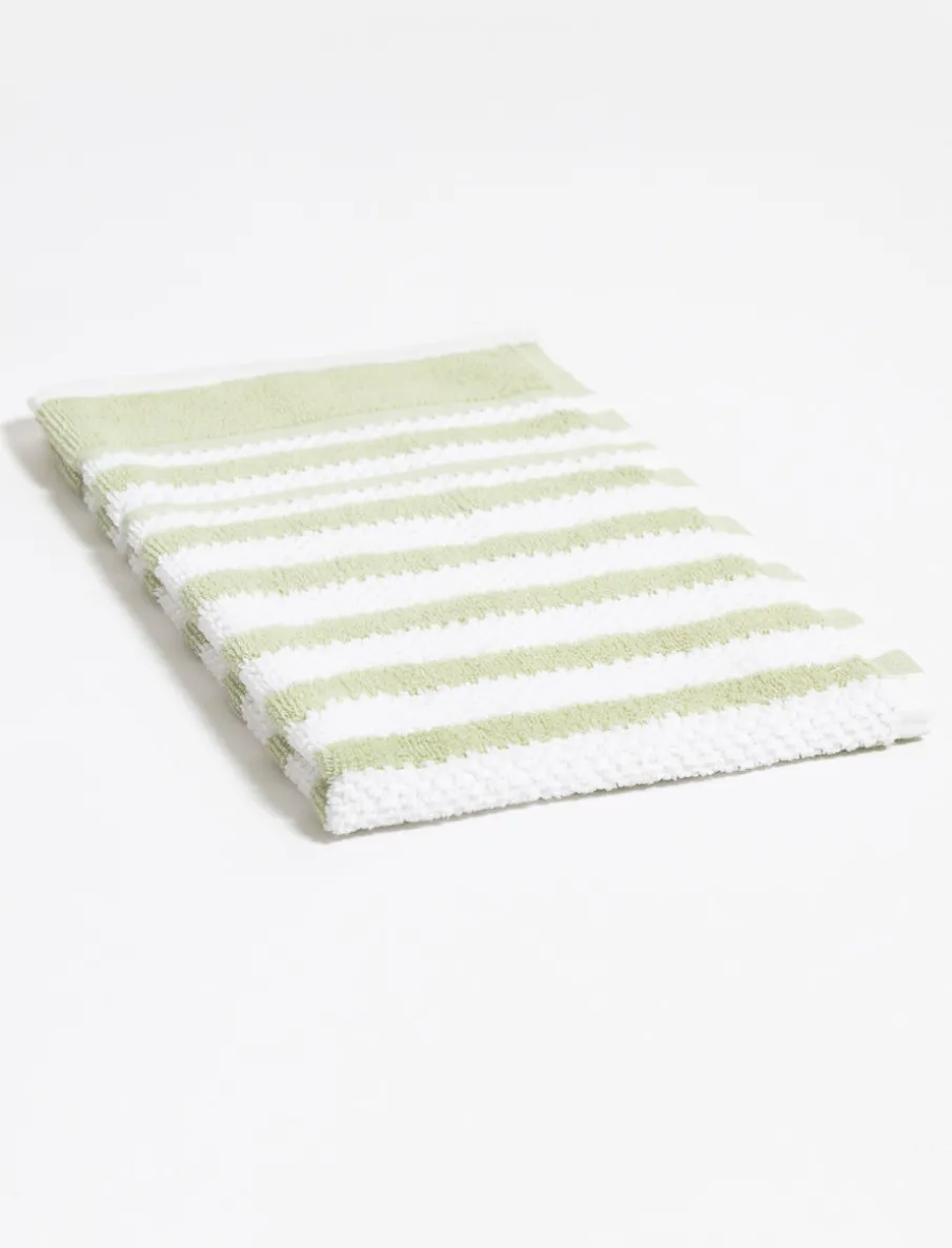Hand Towel with Textured Stripes