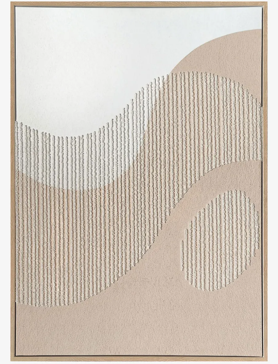 Handwoven and Hand-painted Framed Canvas