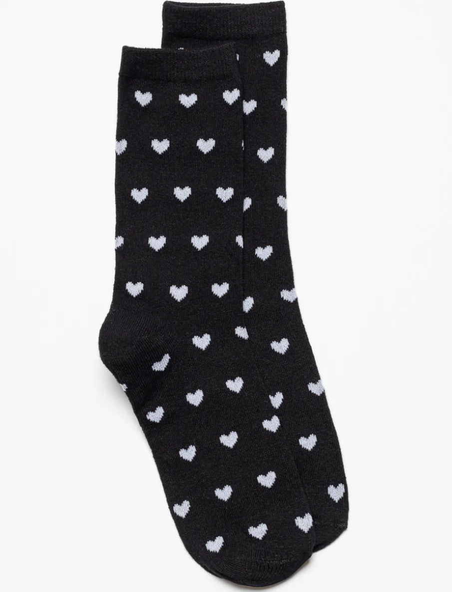 Heart Print Socks
