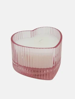 Heart-shaped Glass Candle