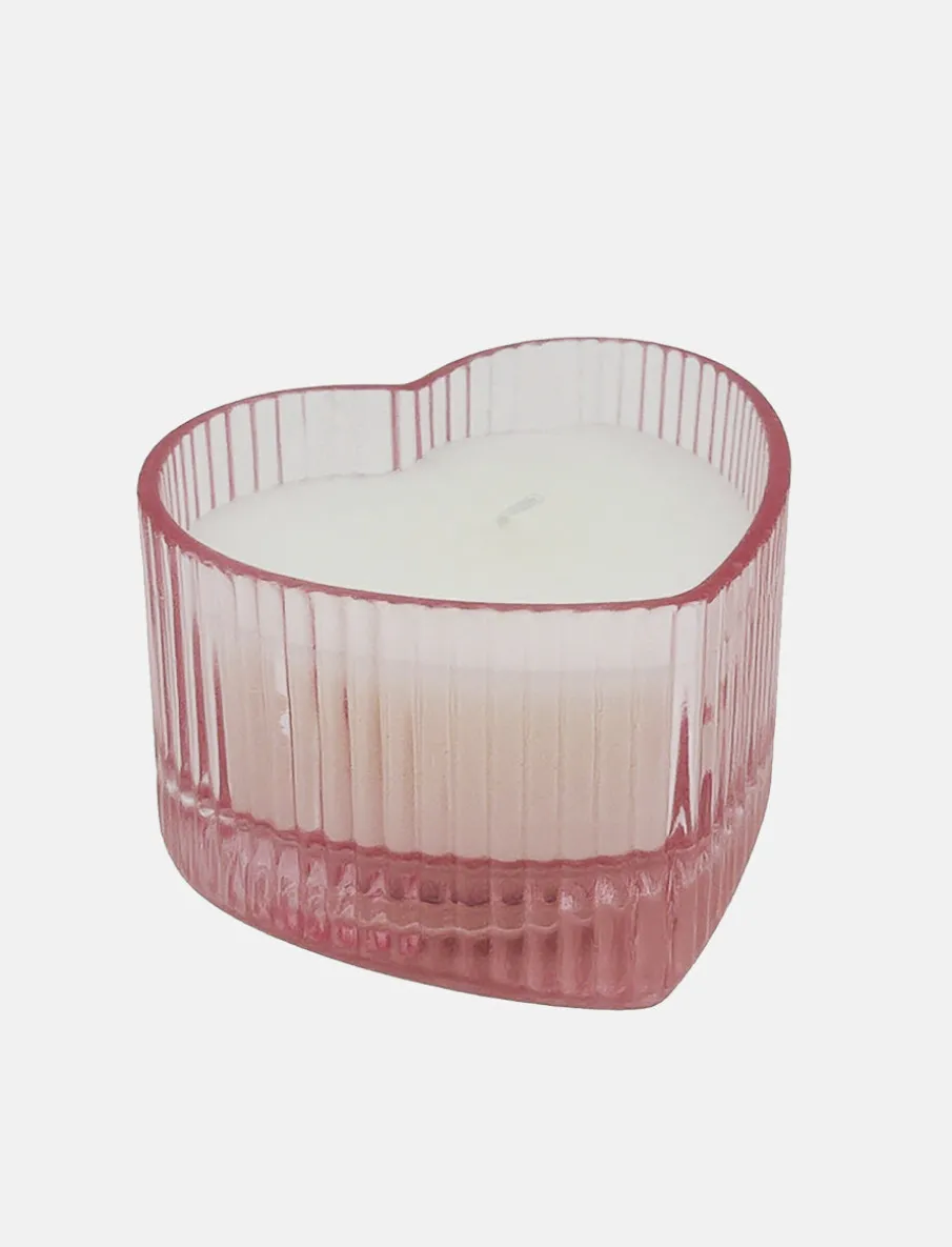Heart-shaped Glass Candle