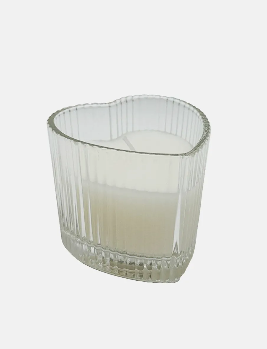Heart-shaped Glass Candle