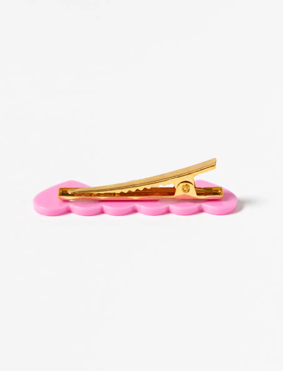 Heart-shaped Hair Clips - Pack of 4