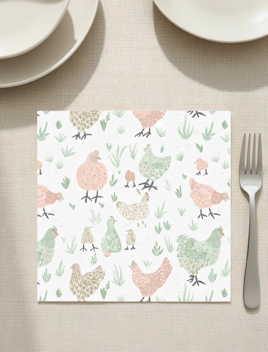 Hen Napkins – Pack of 20